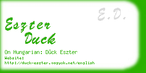 eszter duck business card